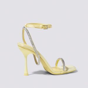 Jonathan Simkhai Luxon Crystal Harness Sandals, Daffodil, New, Size EU 41